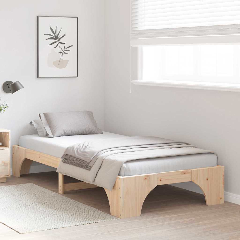 Bedframe Naturel 75 x 190 cm Massief grenenhout is nu te koop bij PeponiXL, paradijselijk wonen!