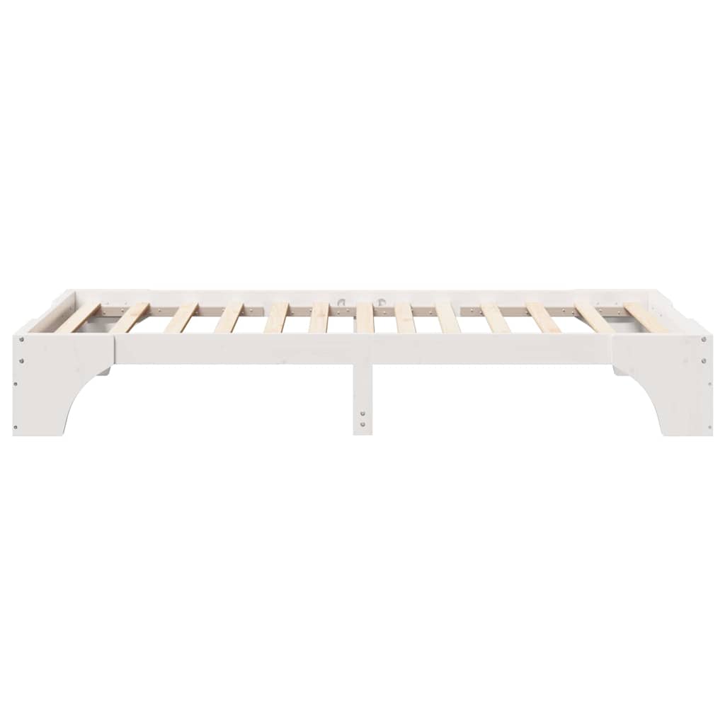 Bedframe Wit 75 x 190 cm Massief grenenhout is nu te koop bij PeponiXL, paradijselijk wonen!