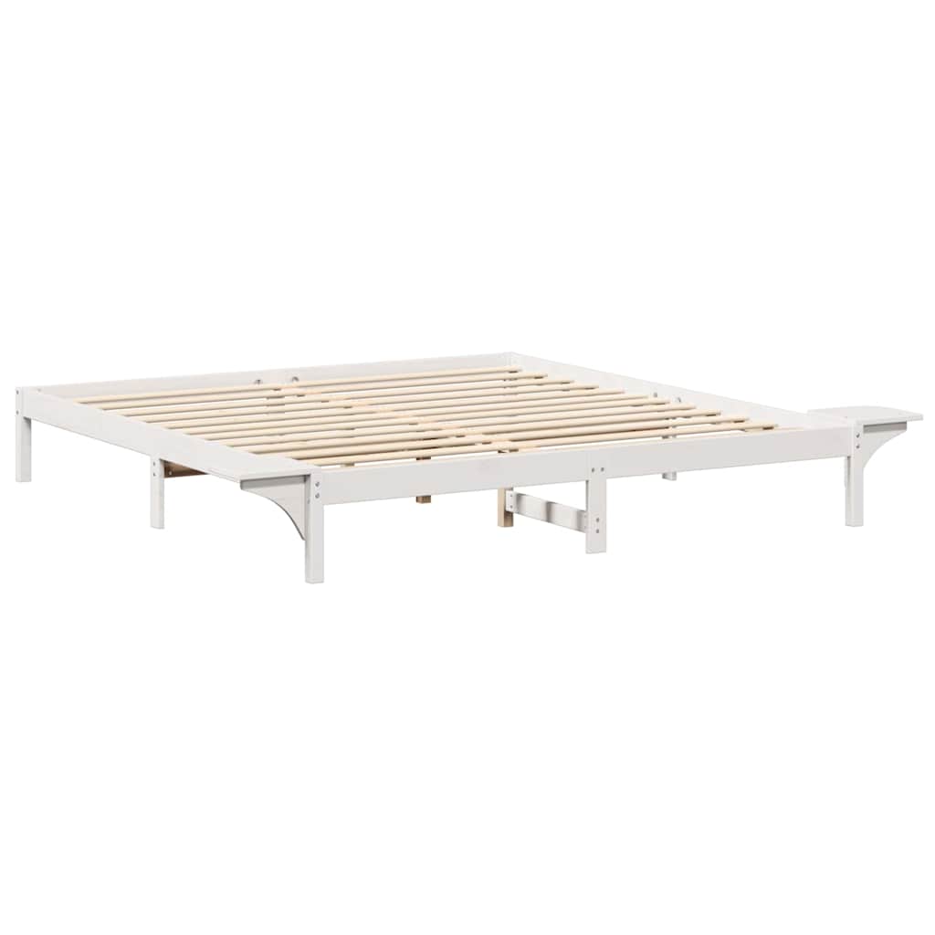Bedframe Wit 200 x 200 cm Massief grenenhout is nu te koop bij PeponiXL, paradijselijk wonen!