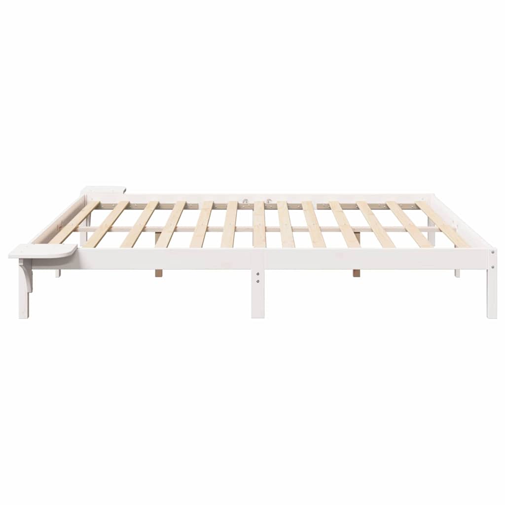 Bedframe Wit 200 x 200 cm Massief grenenhout is nu te koop bij PeponiXL, paradijselijk wonen!