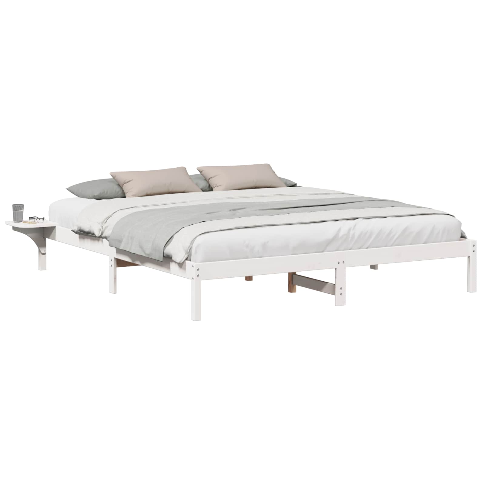 Bedframe Wit 180 x 200 cm Massief grenenhout is nu te koop bij PeponiXL, paradijselijk wonen!