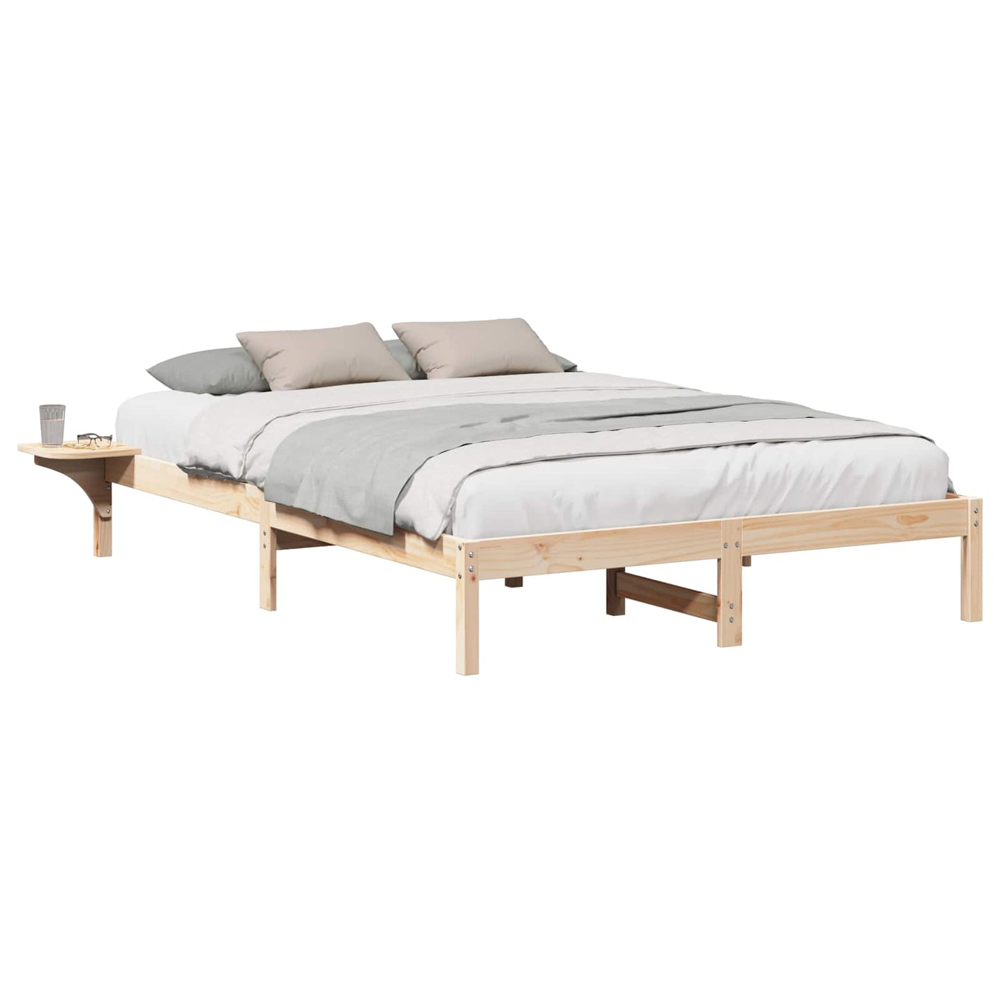 Bedframe Naturel 160 x 200 cm Massief grenenhout is nu te koop bij PeponiXL, paradijselijk wonen!