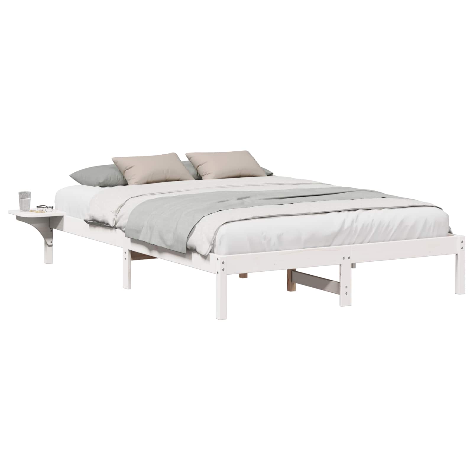 Bedframe Wit 160 x 200 cm Massief grenenhout is nu te koop bij PeponiXL, paradijselijk wonen!