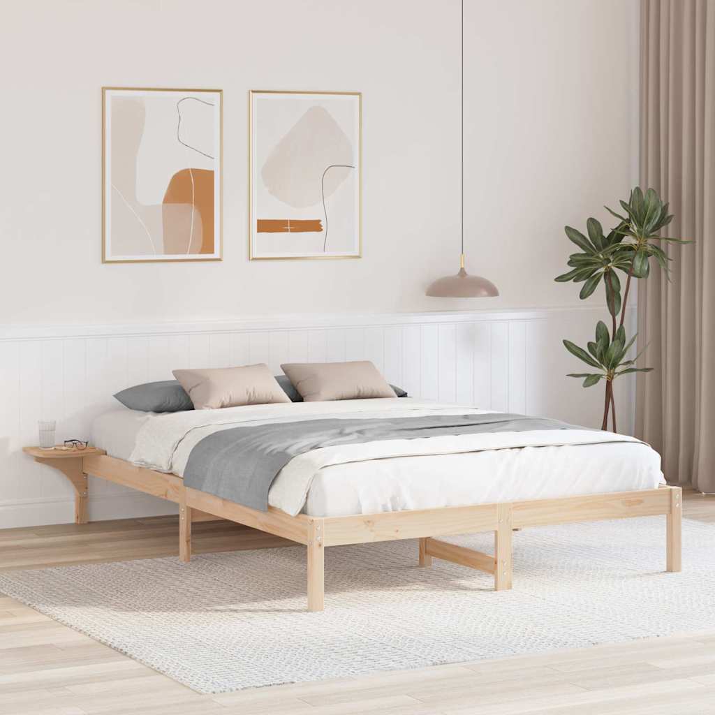Bedframe Naturel 150 x 200 cm Massief grenenhout is nu te koop bij PeponiXL, paradijselijk wonen!