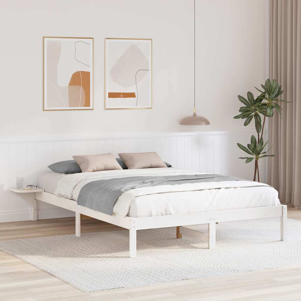 Bedframe Wit 140 x 200 cm Massief grenenhout is nu te koop bij PeponiXL, paradijselijk wonen!