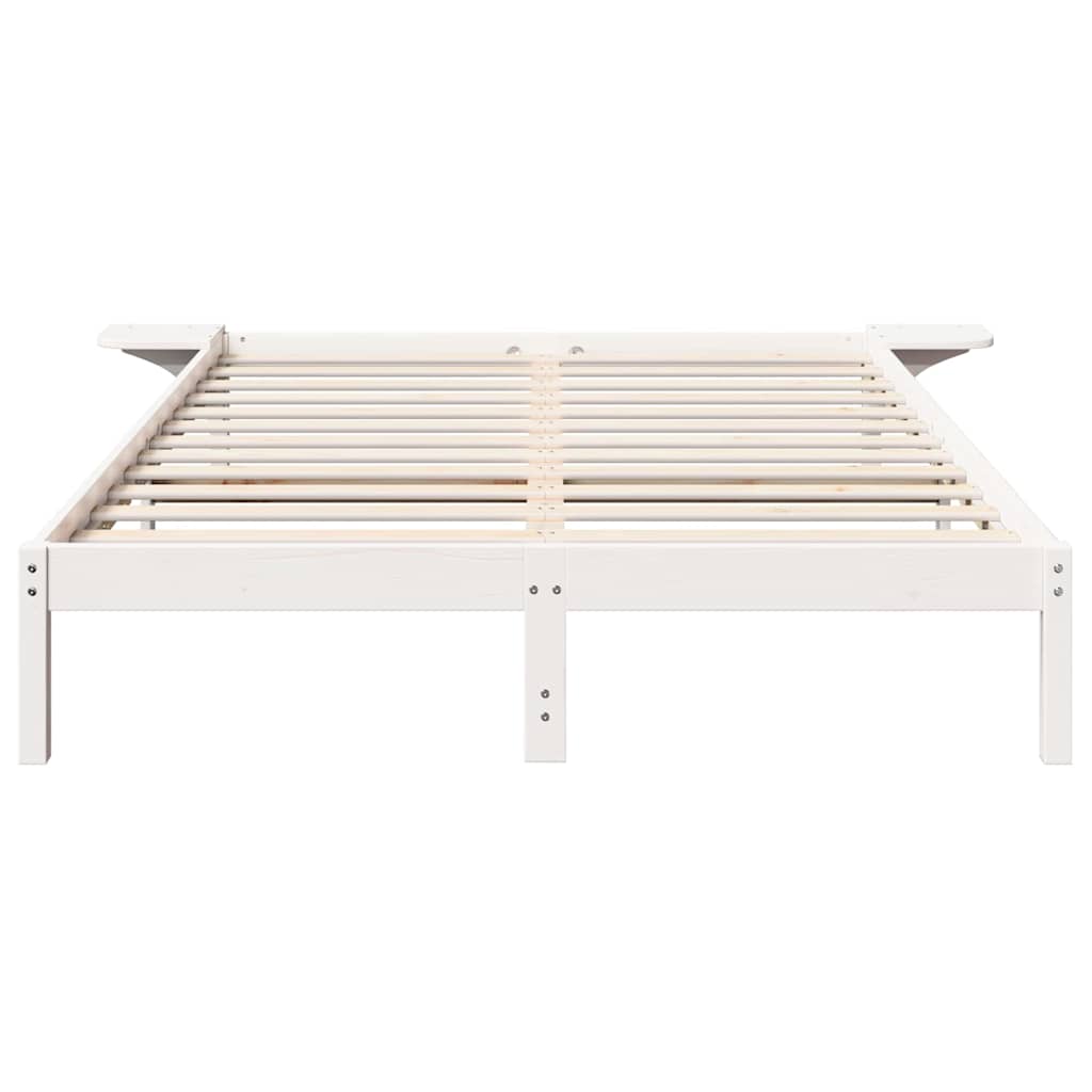 Bedframe Wit 140 x 200 cm Massief grenenhout is nu te koop bij PeponiXL, paradijselijk wonen!