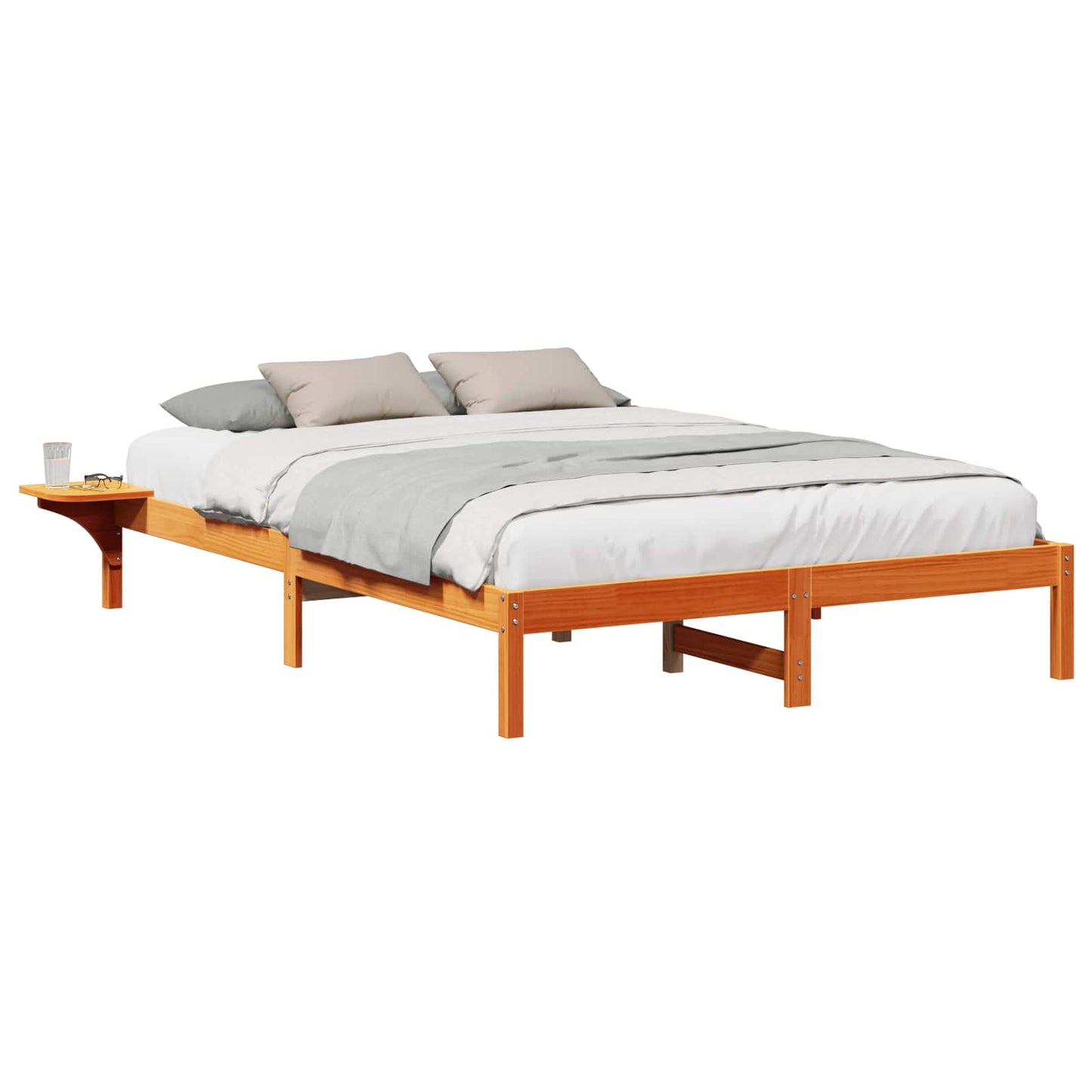 Bedframe Wasbruin 140 x 200 cm Massief grenenhout is nu te koop bij PeponiXL, paradijselijk wonen!