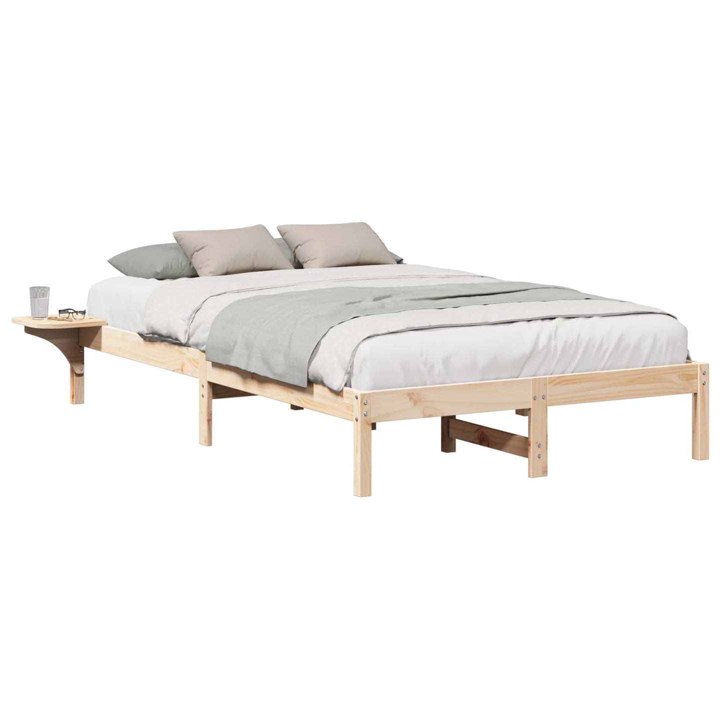Bedframe Naturel 120 x 200 cm Massief grenenhout is nu te koop bij PeponiXL, paradijselijk wonen!