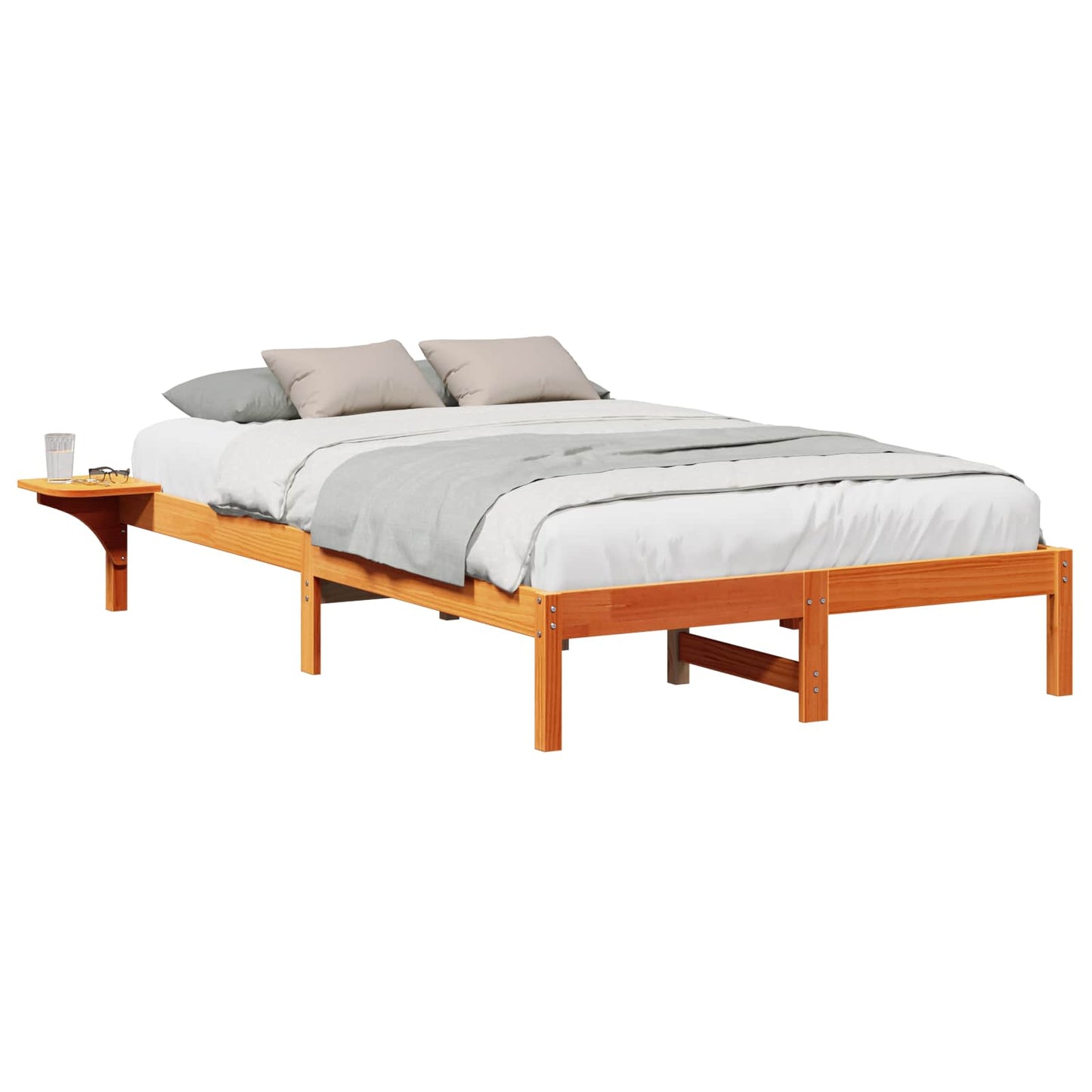 Bedframe Wasbruin 140 x 190 cm Massief grenenhout is nu te koop bij PeponiXL, paradijselijk wonen!