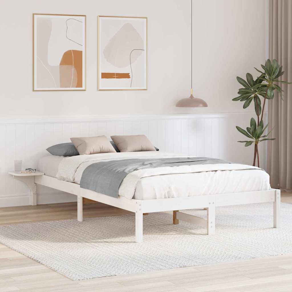 Bedframe Wit 135 x 190 cm Massief grenenhout is nu te koop bij PeponiXL, paradijselijk wonen!