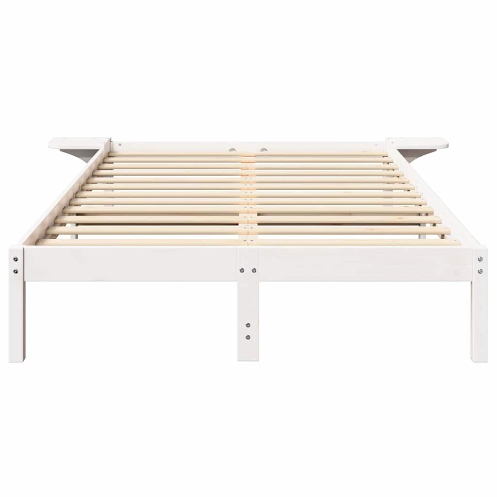 Bedframe Wit 135 x 190 cm Massief grenenhout is nu te koop bij PeponiXL, paradijselijk wonen!