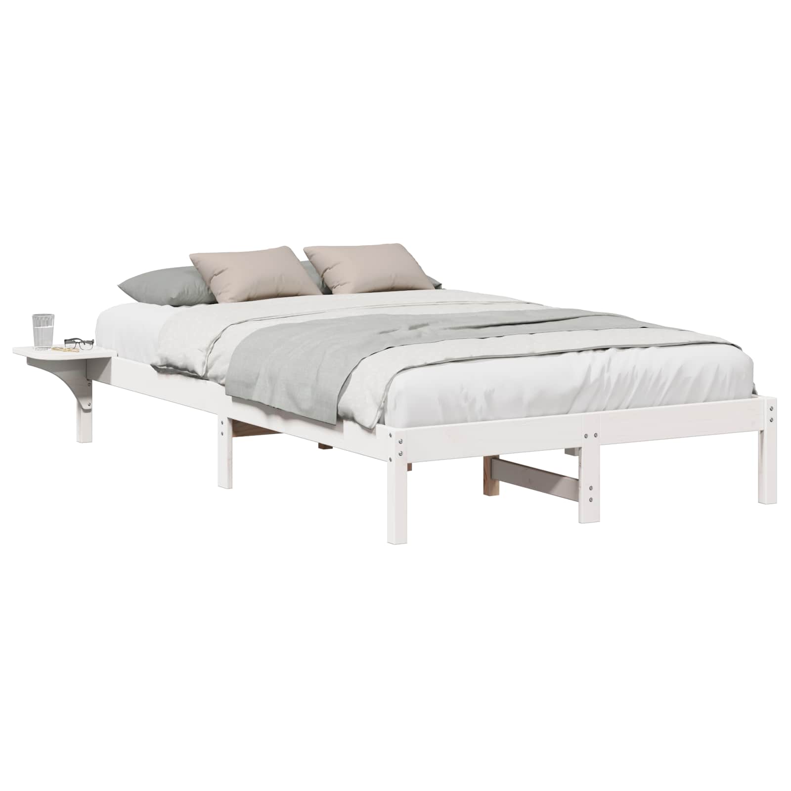 Bedframe Wit 120 x 190 cm Massief grenenhout is nu te koop bij PeponiXL, paradijselijk wonen!