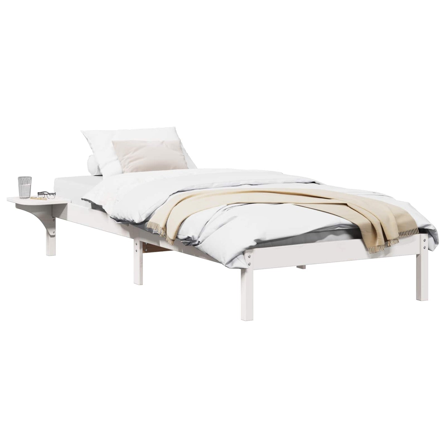 Bedframe Wit 100 x 200 cm Massief grenenhout is nu te koop bij PeponiXL, paradijselijk wonen!