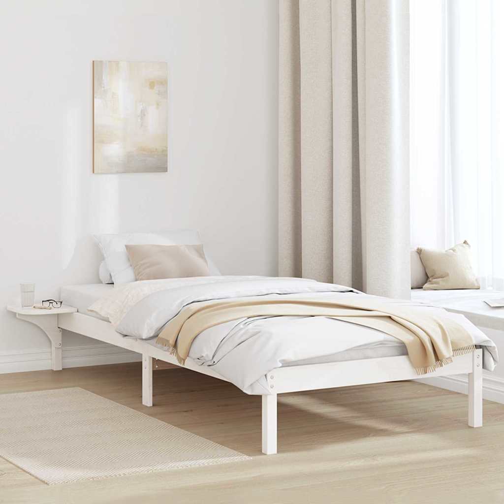 Bedframe Wit 90 x 200 cm Massief grenenhout is nu te koop bij PeponiXL, paradijselijk wonen!