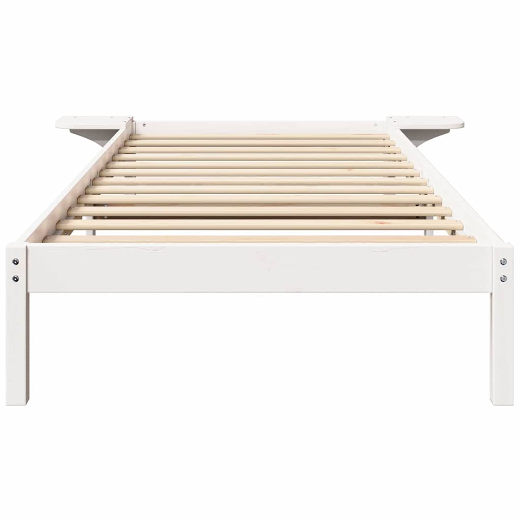 Bedframe Wit 80 x 200 cm Massief grenenhout is nu te koop bij PeponiXL, paradijselijk wonen!