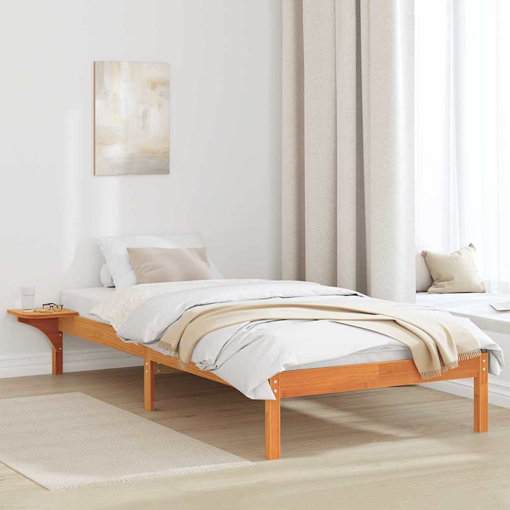 Bedframe Wasbruin 75 x 190 cm Massief grenenhout is nu te koop bij PeponiXL, paradijselijk wonen!