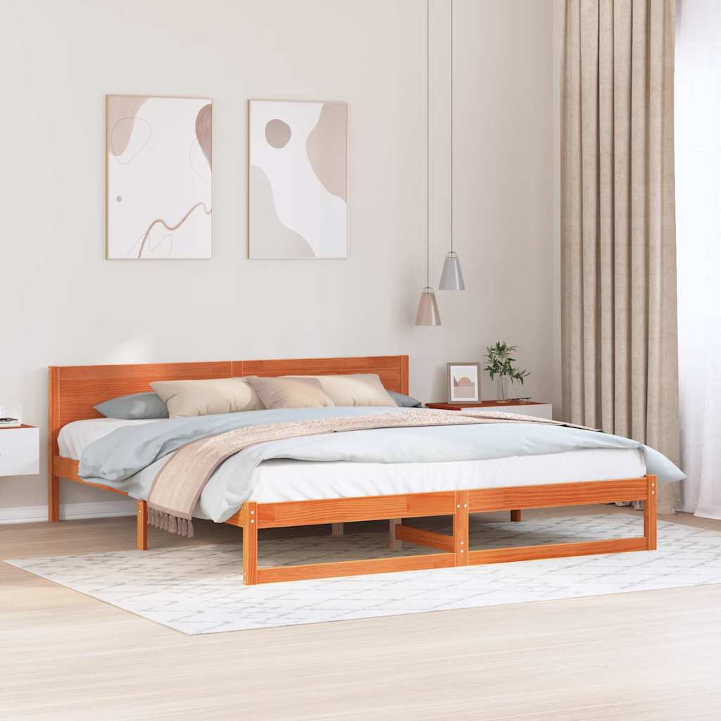 Bedframe Wasbruin 180 x 200 cm Massief grenenhout is nu te koop bij PeponiXL, paradijselijk wonen!