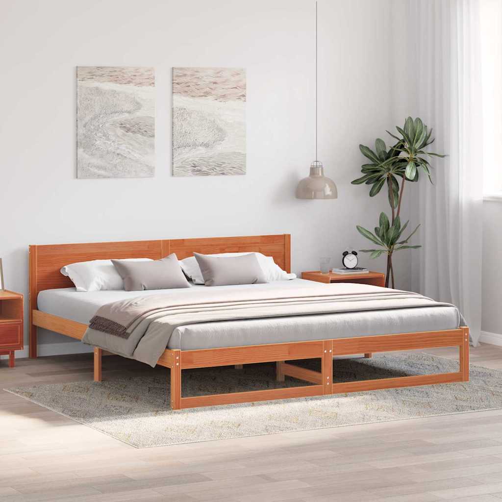 Bedframe Wasbruin 180 x 200 cm Massief grenenhout is nu te koop bij PeponiXL, paradijselijk wonen!