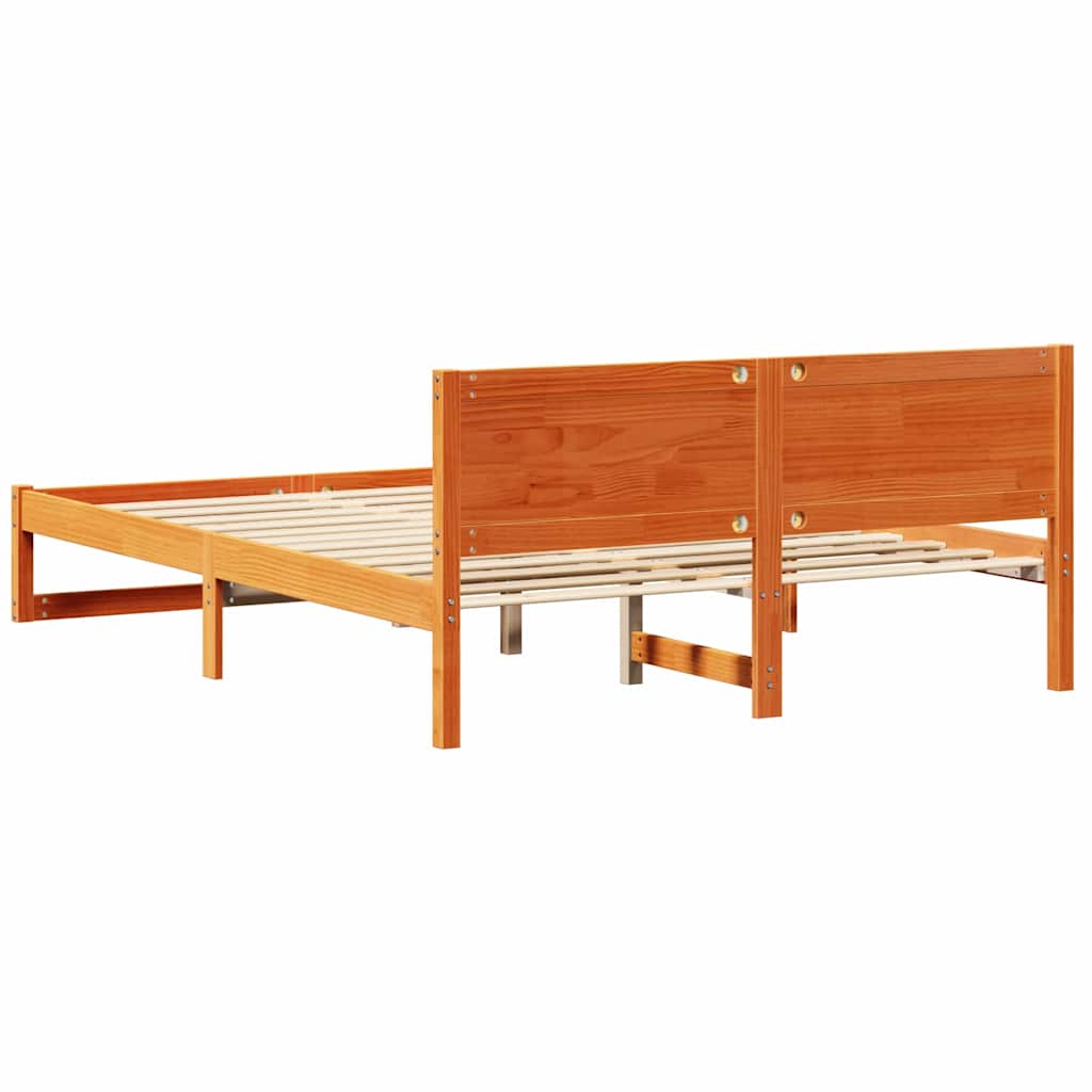 Bedframe Wasbruin 160 x 200 cm Massief grenenhout is nu te koop bij PeponiXL, paradijselijk wonen!