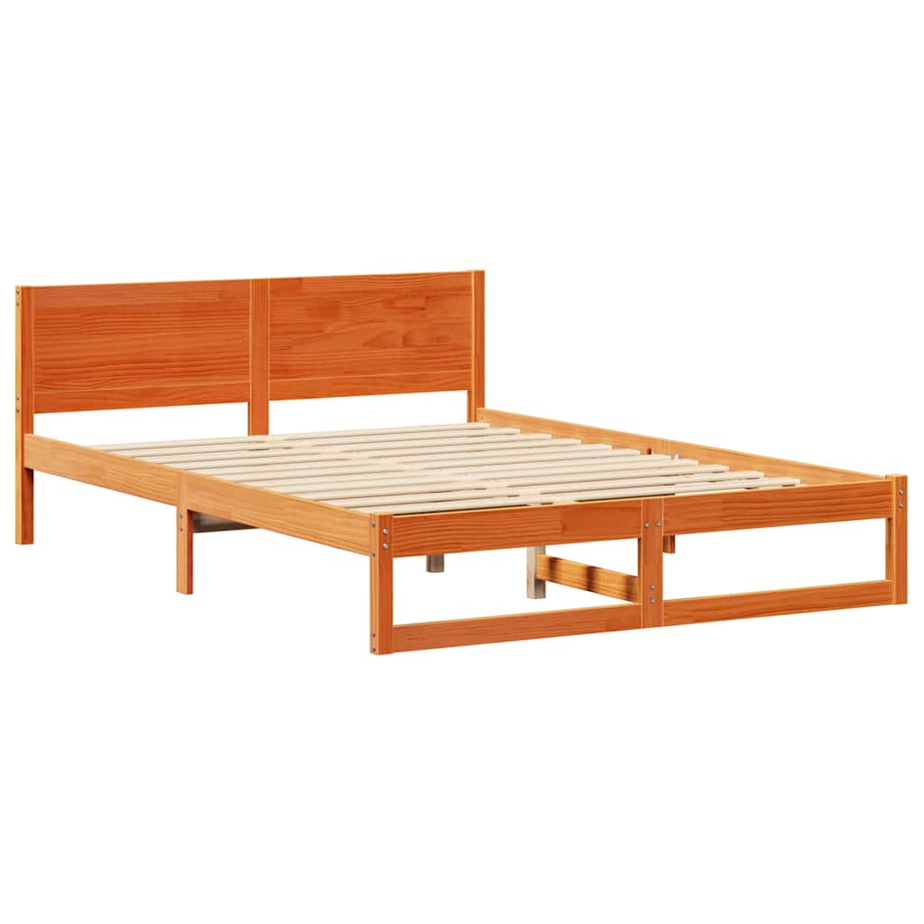 Bedframe Wasbruin 150 x 200 cm Massief grenenhout is nu te koop bij PeponiXL, paradijselijk wonen!