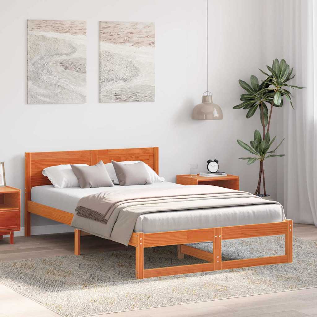 Bedframe Wasbruin 120 x 200 cm Massief grenenhout is nu te koop bij PeponiXL, paradijselijk wonen!