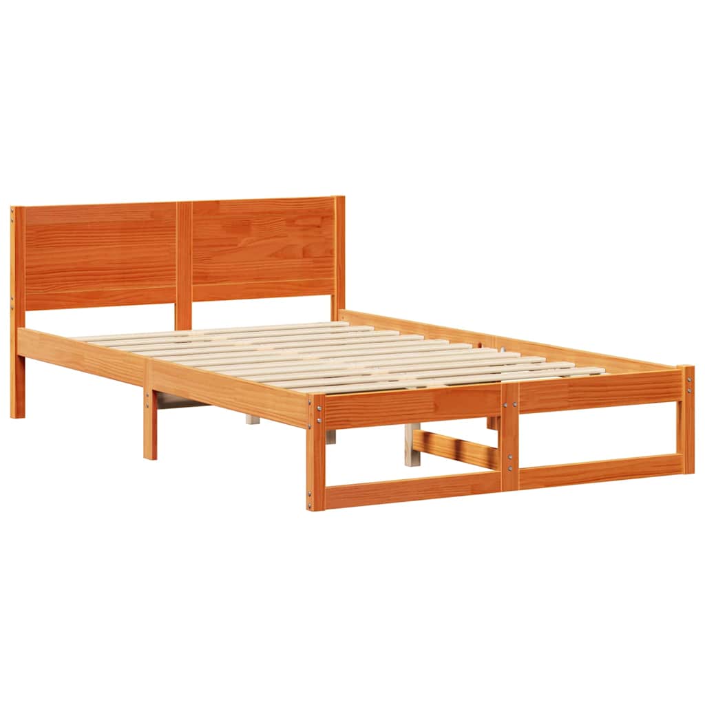 Bedframe Wasbruin 135 x 190 cm Massief grenenhout is nu te koop bij PeponiXL, paradijselijk wonen!