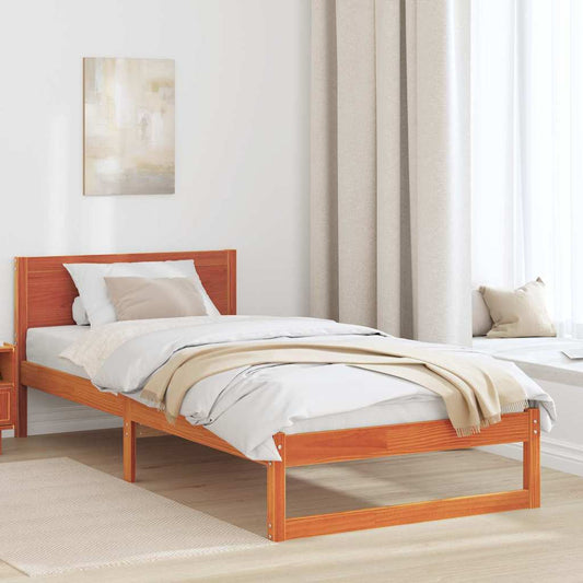 Bedframe Wasbruin 100 x 200 cm Massief grenenhout is nu te koop bij PeponiXL, paradijselijk wonen!