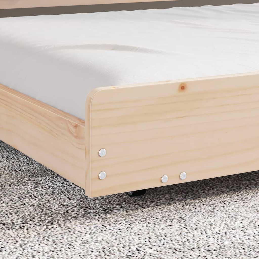 Bedframe Bruin 80 x 200 cm Massief grenenhout is nu te koop bij PeponiXL, paradijselijk wonen!