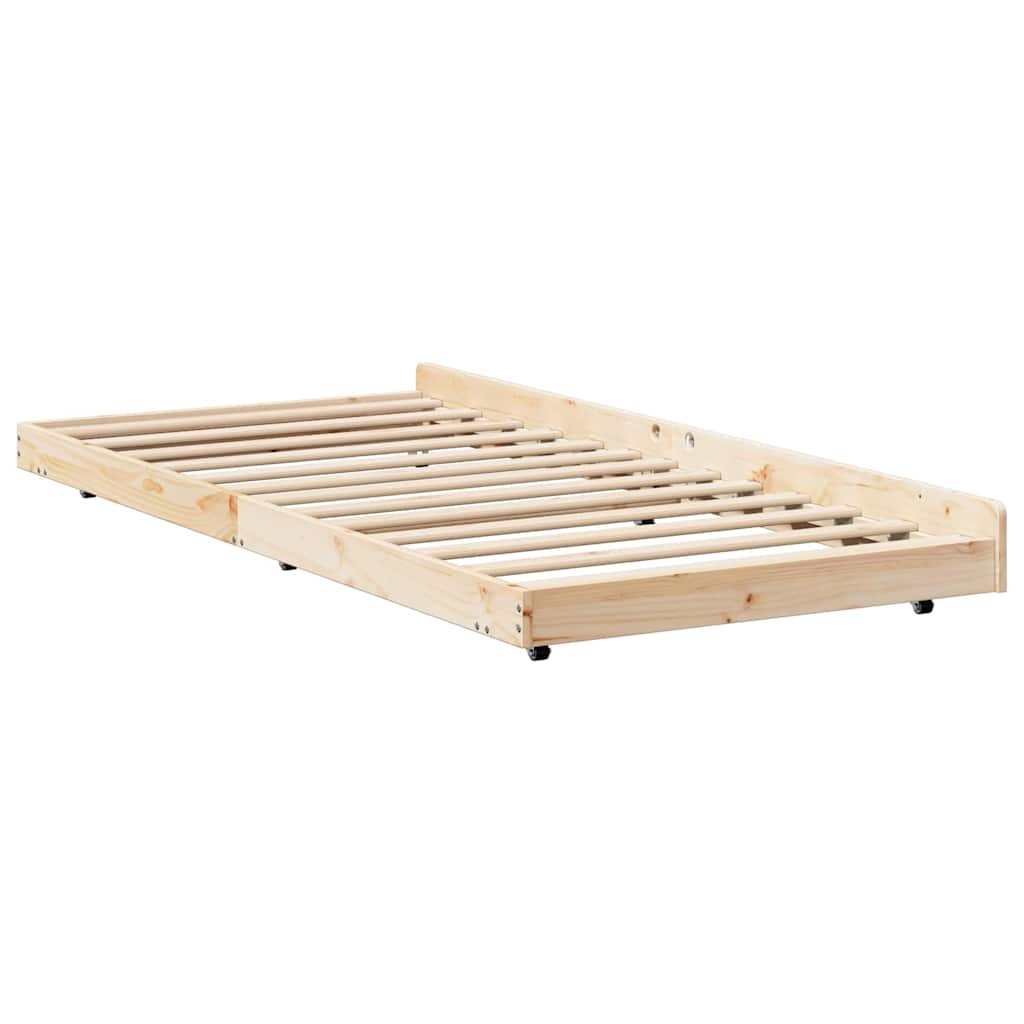 Bedframe Bruin 80 x 200 cm Massief grenenhout is nu te koop bij PeponiXL, paradijselijk wonen!