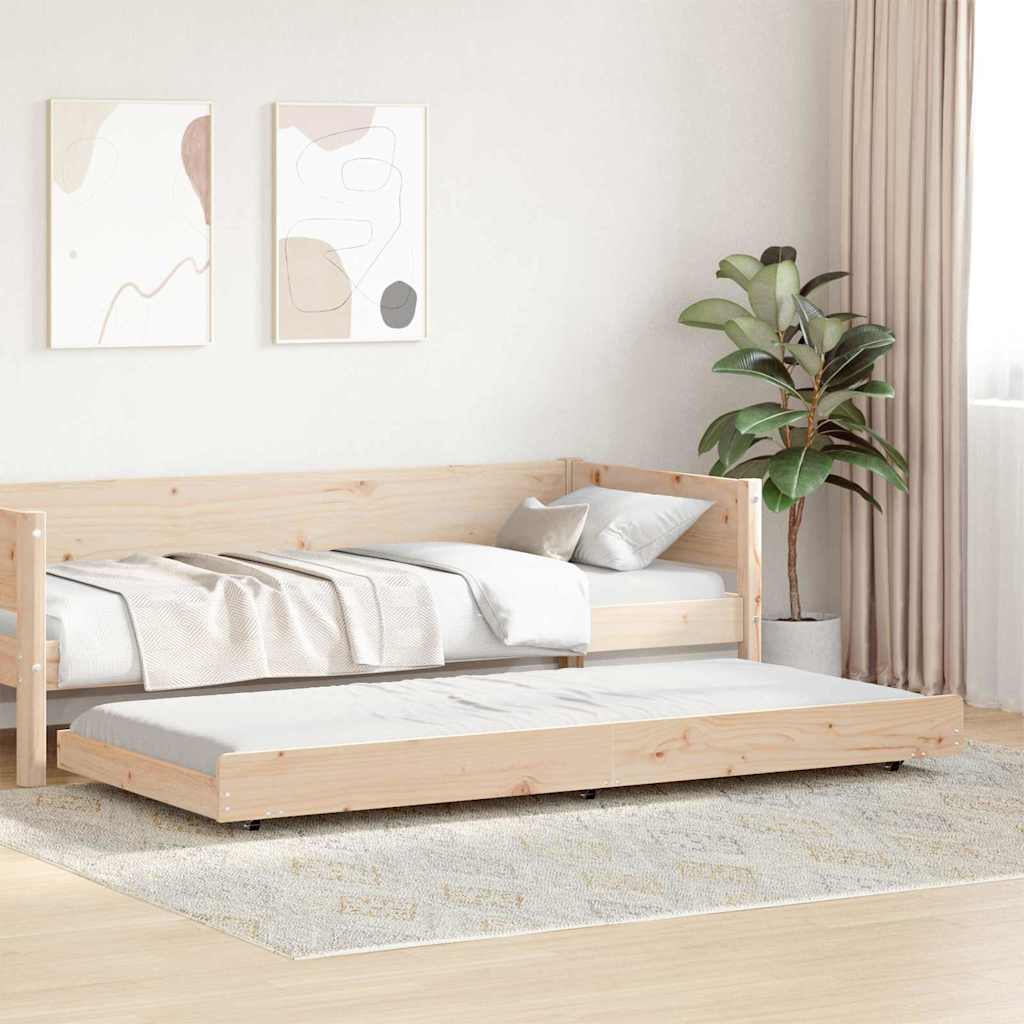 Bedframe Naturel 75 x 190 cm Massief grenenhout is nu te koop bij PeponiXL, paradijselijk wonen!