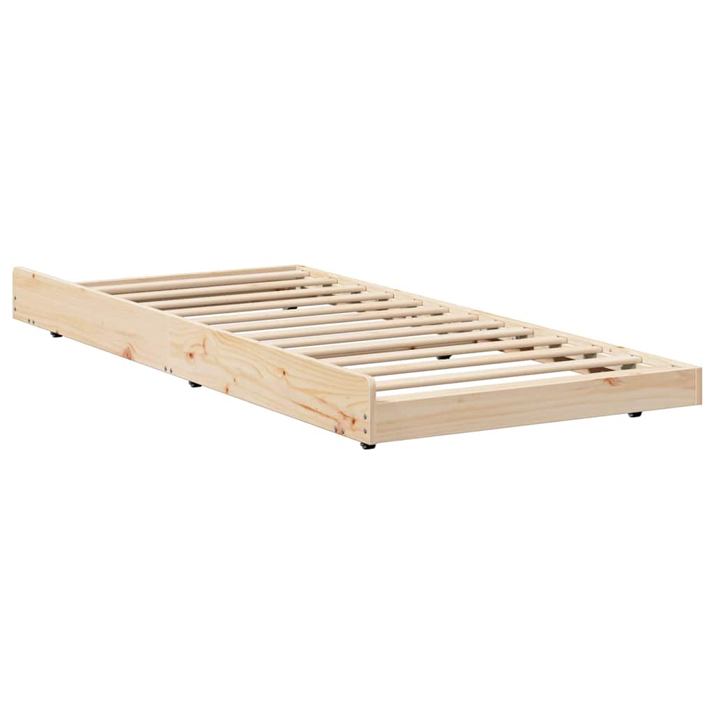 Bedframe Naturel 75 x 190 cm Massief grenenhout is nu te koop bij PeponiXL, paradijselijk wonen!