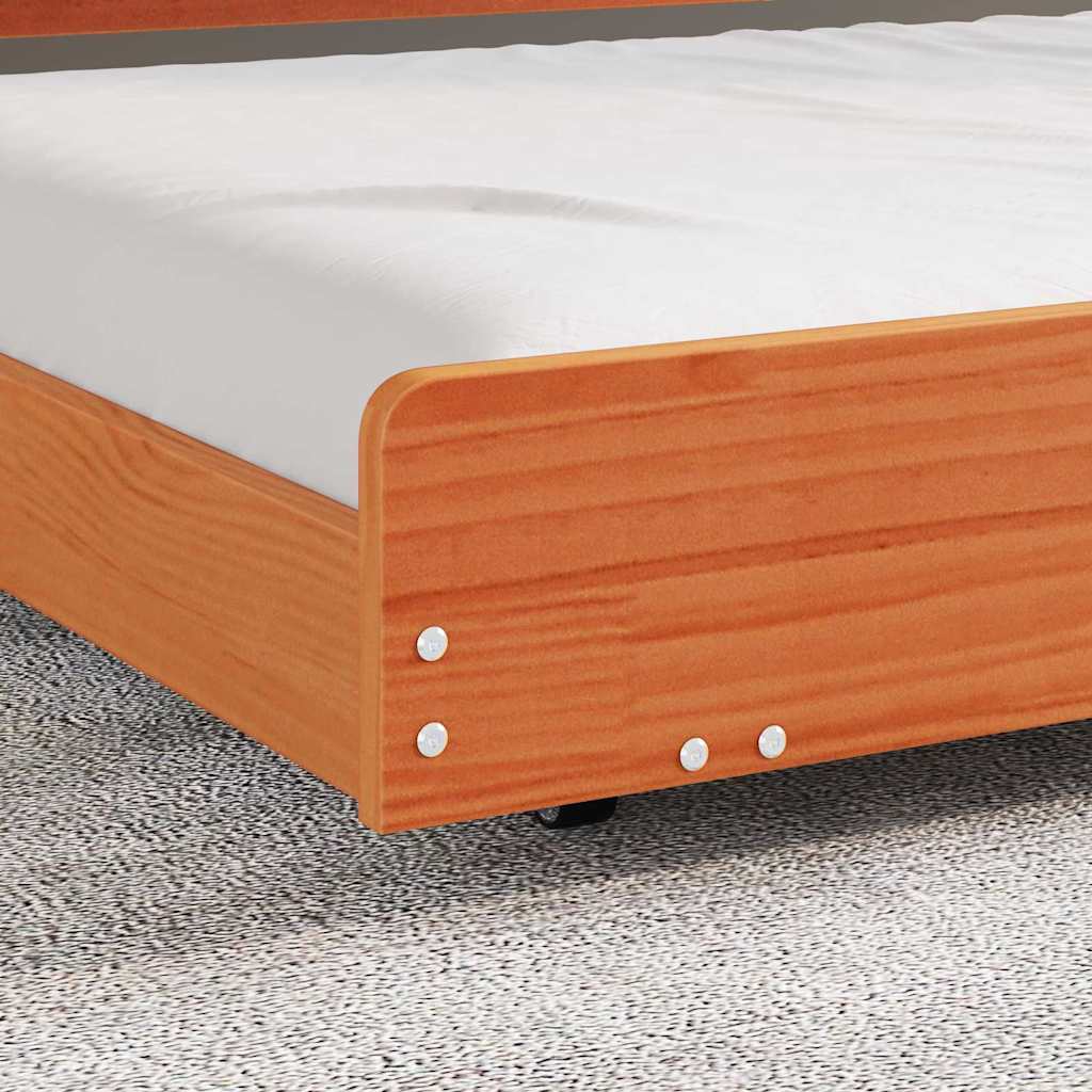 Bedframe Wasbruin 75 x 190 cm Massief grenenhout is nu te koop bij PeponiXL, paradijselijk wonen!