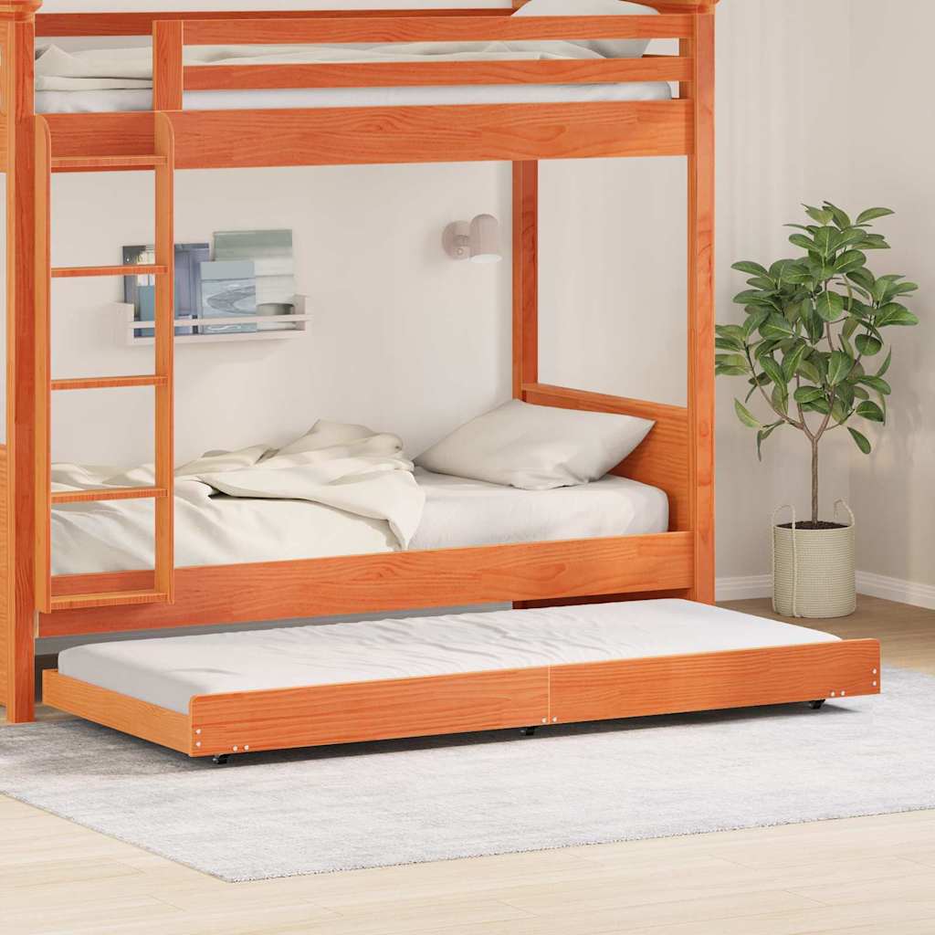 Bedframe Wasbruin 75 x 190 cm Massief grenenhout is nu te koop bij PeponiXL, paradijselijk wonen!