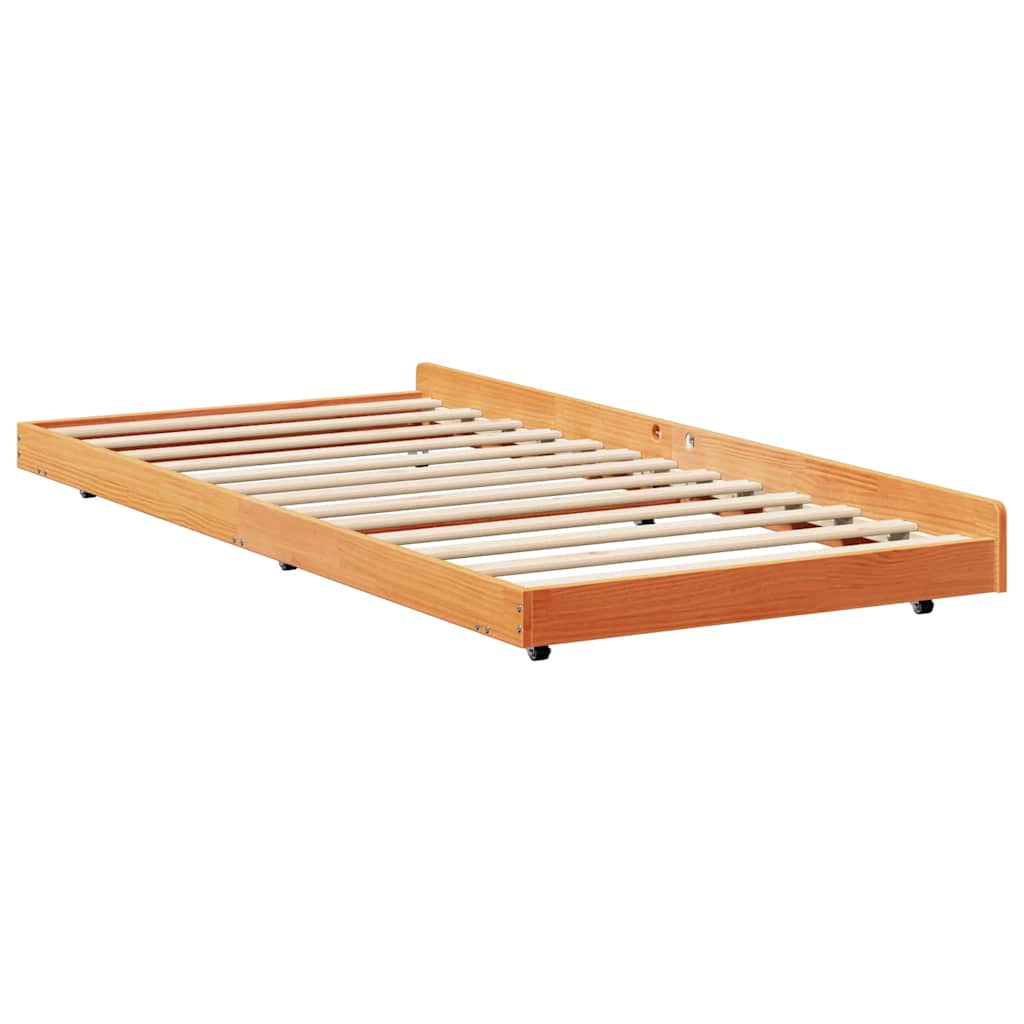 Bedframe Wasbruin 75 x 190 cm Massief grenenhout is nu te koop bij PeponiXL, paradijselijk wonen!