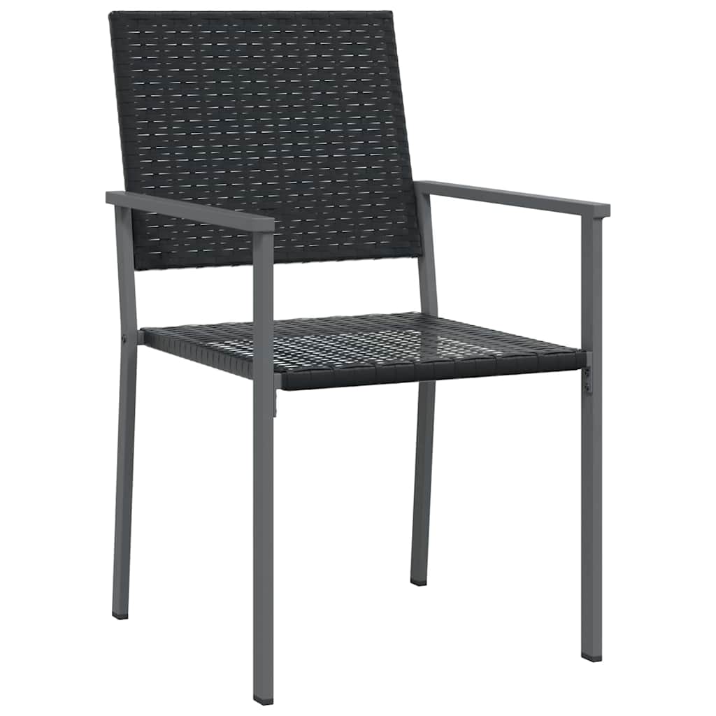 Tuin eettafelset 9 pcs Zwart PE Rattan is nu te koop bij PeponiXL, paradijselijk wonen!