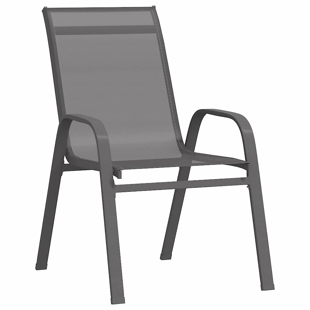 Tuin eettafelset 5 pcs Grijs en zwart Poedercoating staal is nu te koop bij PeponiXL, paradijselijk wonen!