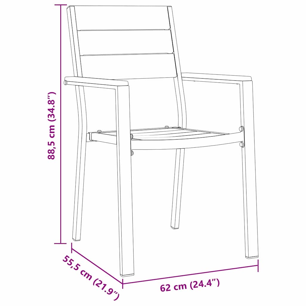 Tuin eettafelset 5 pcs Zwart Gepoedercoat staal is nu te koop bij PeponiXL, paradijselijk wonen!