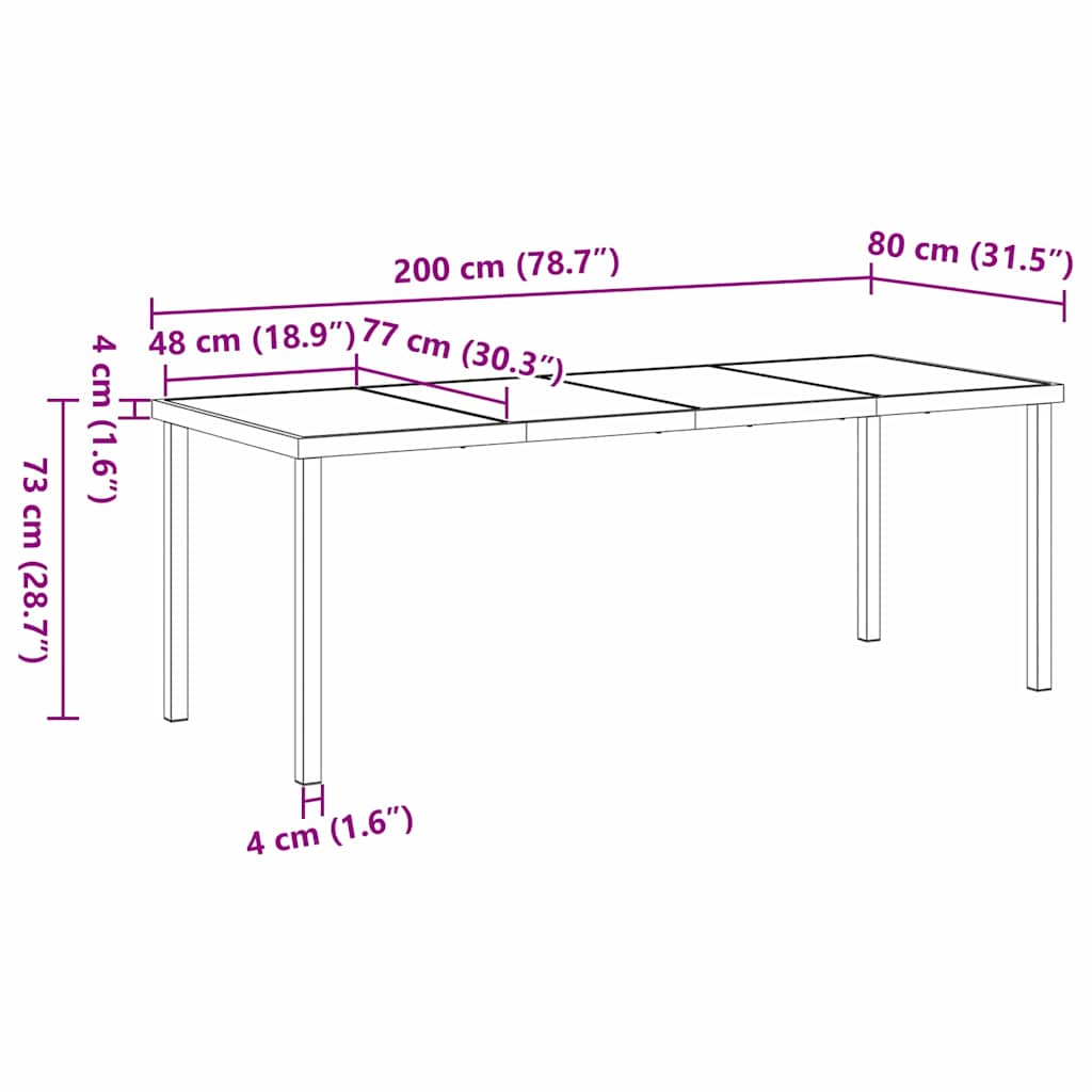 Tuin eettafelset 7 pcs Bruin Gepoedercoat staal is nu te koop bij PeponiXL, paradijselijk wonen!