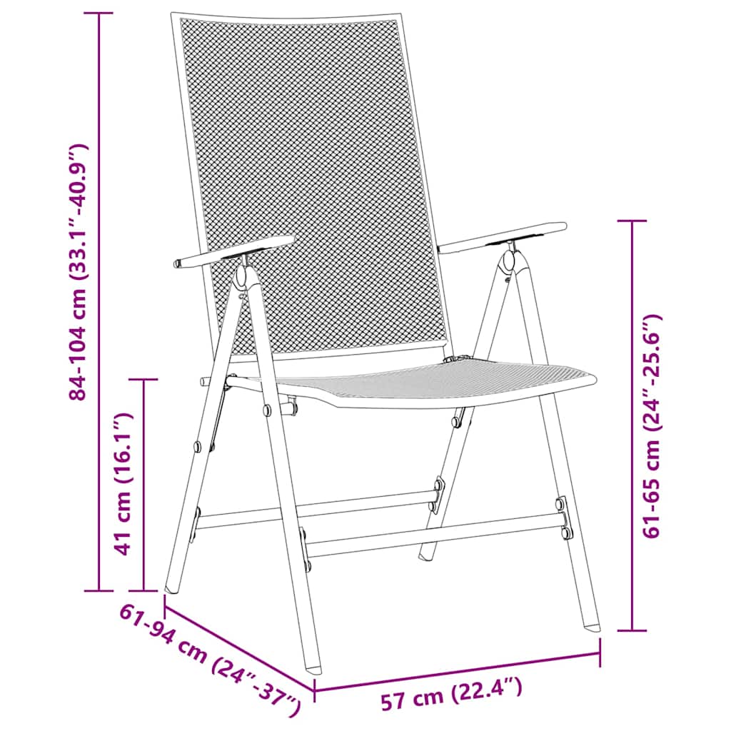 Tuin eettafelset 5 pcs Antraciet Gepoedercoat staal is nu te koop bij PeponiXL, paradijselijk wonen!