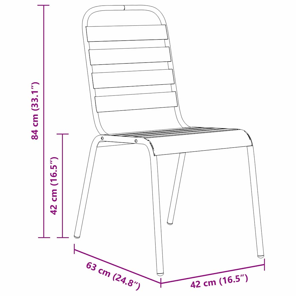 Tuin eettafelset 5 pcs Antraciet Gepoedercoat staal is nu te koop bij PeponiXL, paradijselijk wonen!