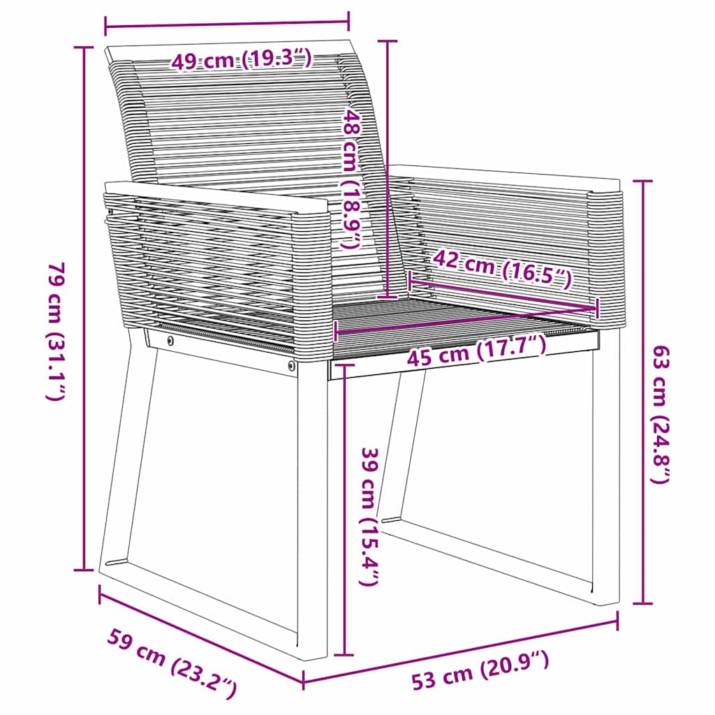 Tuin eettafelset 5 pcs Zwart Gepoedercoat staal is nu te koop bij PeponiXL, paradijselijk wonen!