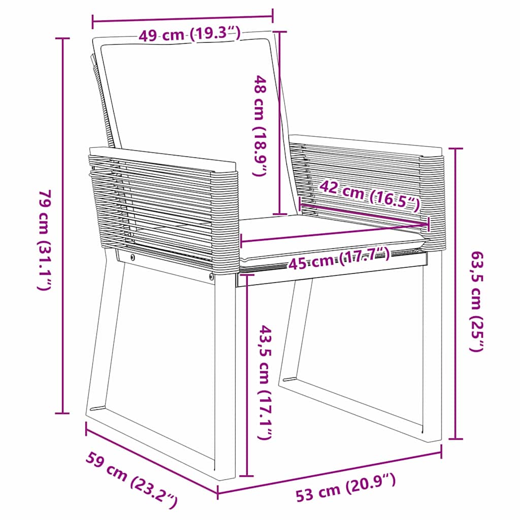 Tuin eettafelset 5 pcs Zwart Gepoedercoat staal is nu te koop bij PeponiXL, paradijselijk wonen!