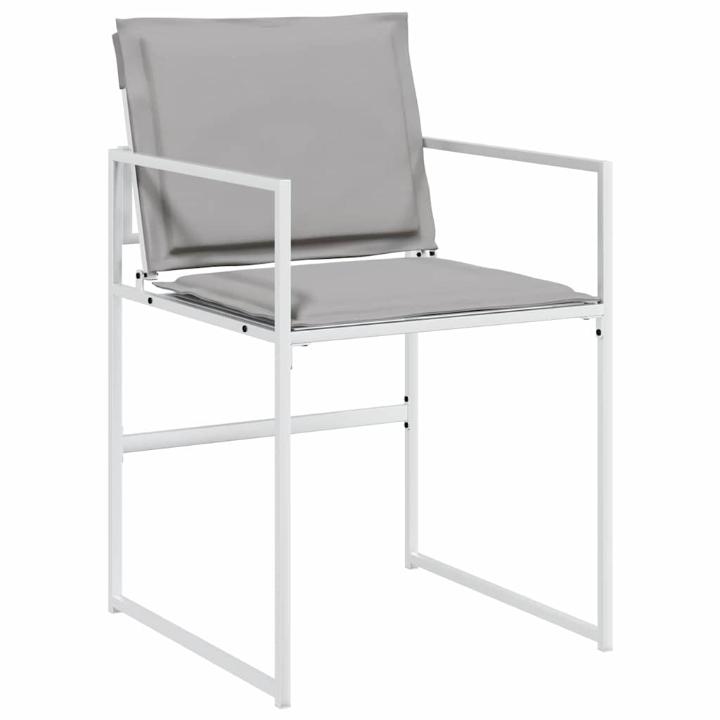 Tuin eettafelset 5 pcs Wit 160 x 80 x 73 cm Textilene en staal is nu te koop bij PeponiXL, paradijselijk wonen!