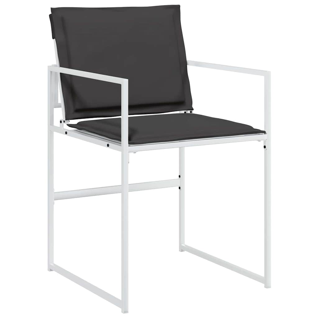 Tuin eettafelset 9 pcs Wit 200 x 80 x 73 cm Textilene en staal is nu te koop bij PeponiXL, paradijselijk wonen!