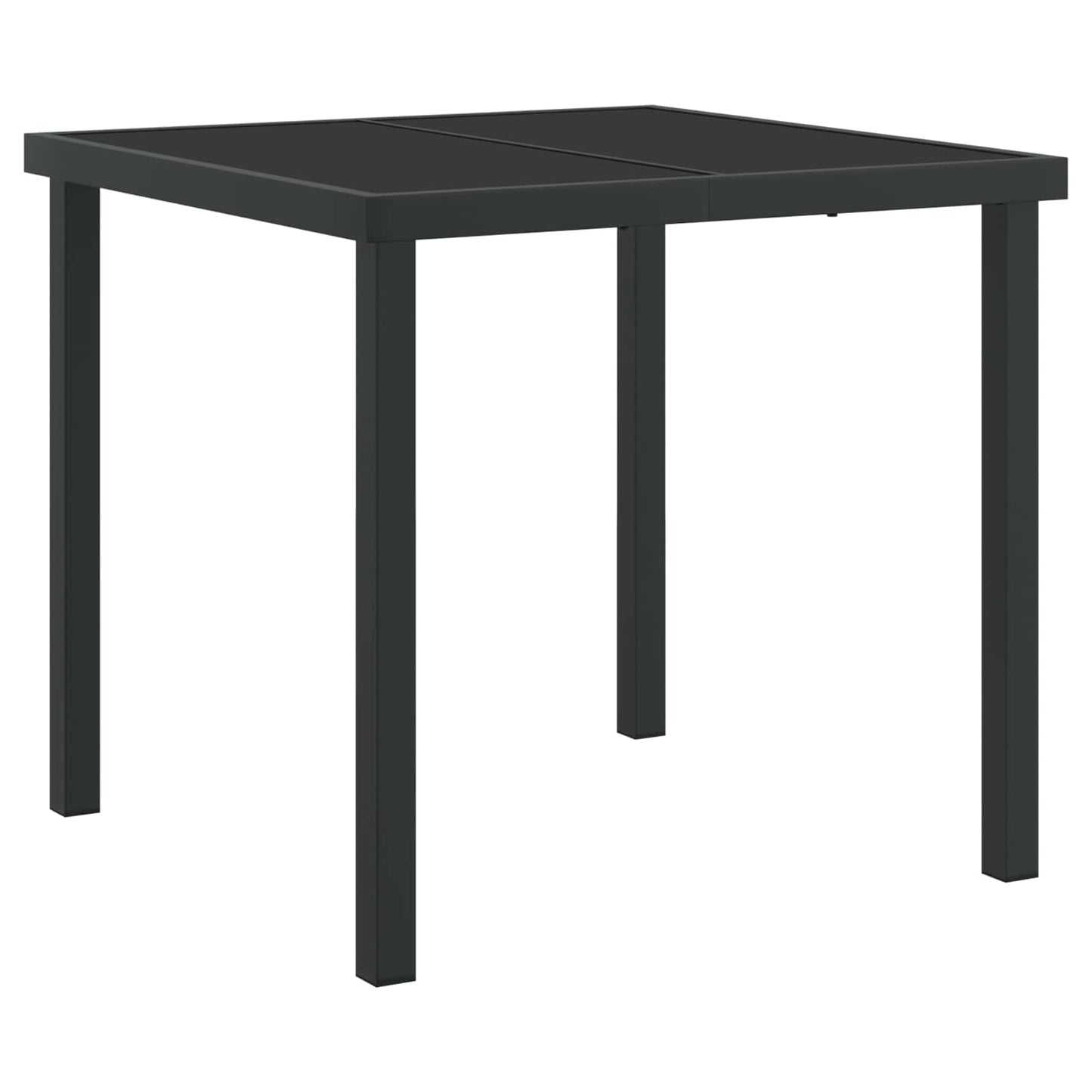 Tuin eettafelset 5 pcs Zwart Gepoedercoat staal is nu te koop bij PeponiXL, paradijselijk wonen!
