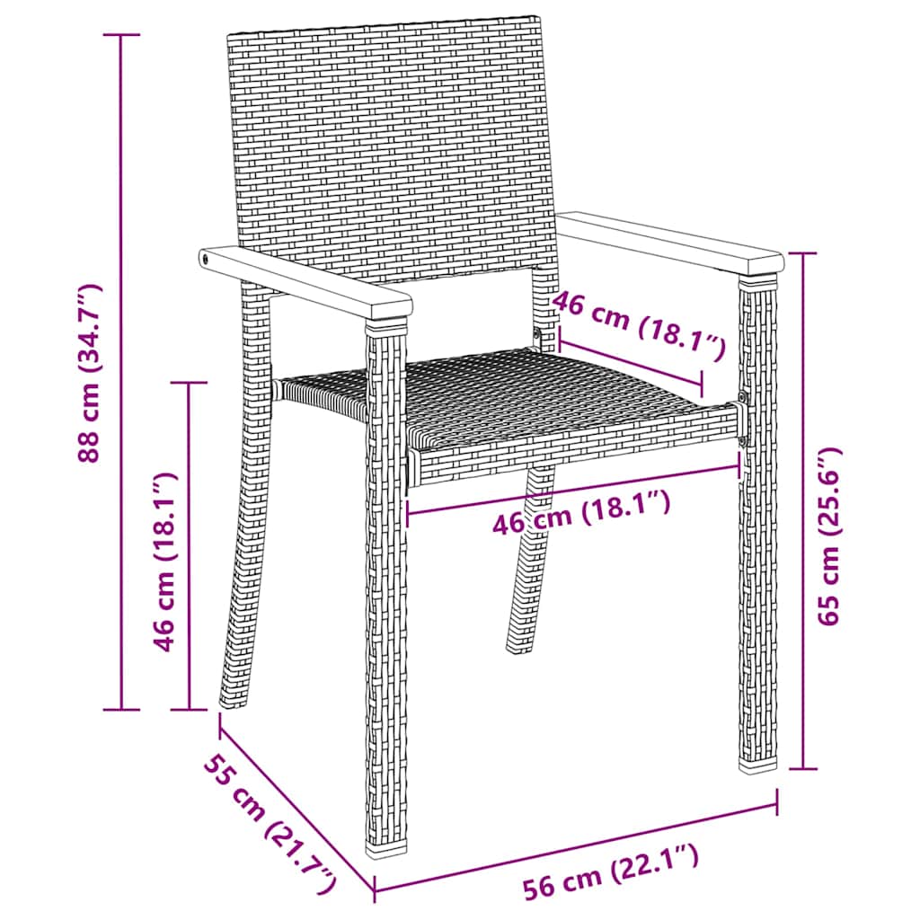 Tuin eettafelset 5 pcs Zwart Gepoedercoat staal is nu te koop bij PeponiXL, paradijselijk wonen!