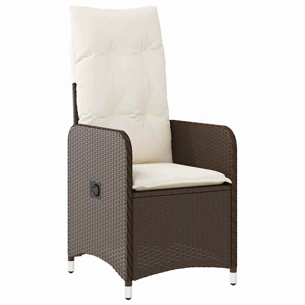 Tuin eettafelset 7 pcs Bruin poly rattan is nu te koop bij PeponiXL, paradijselijk wonen!
