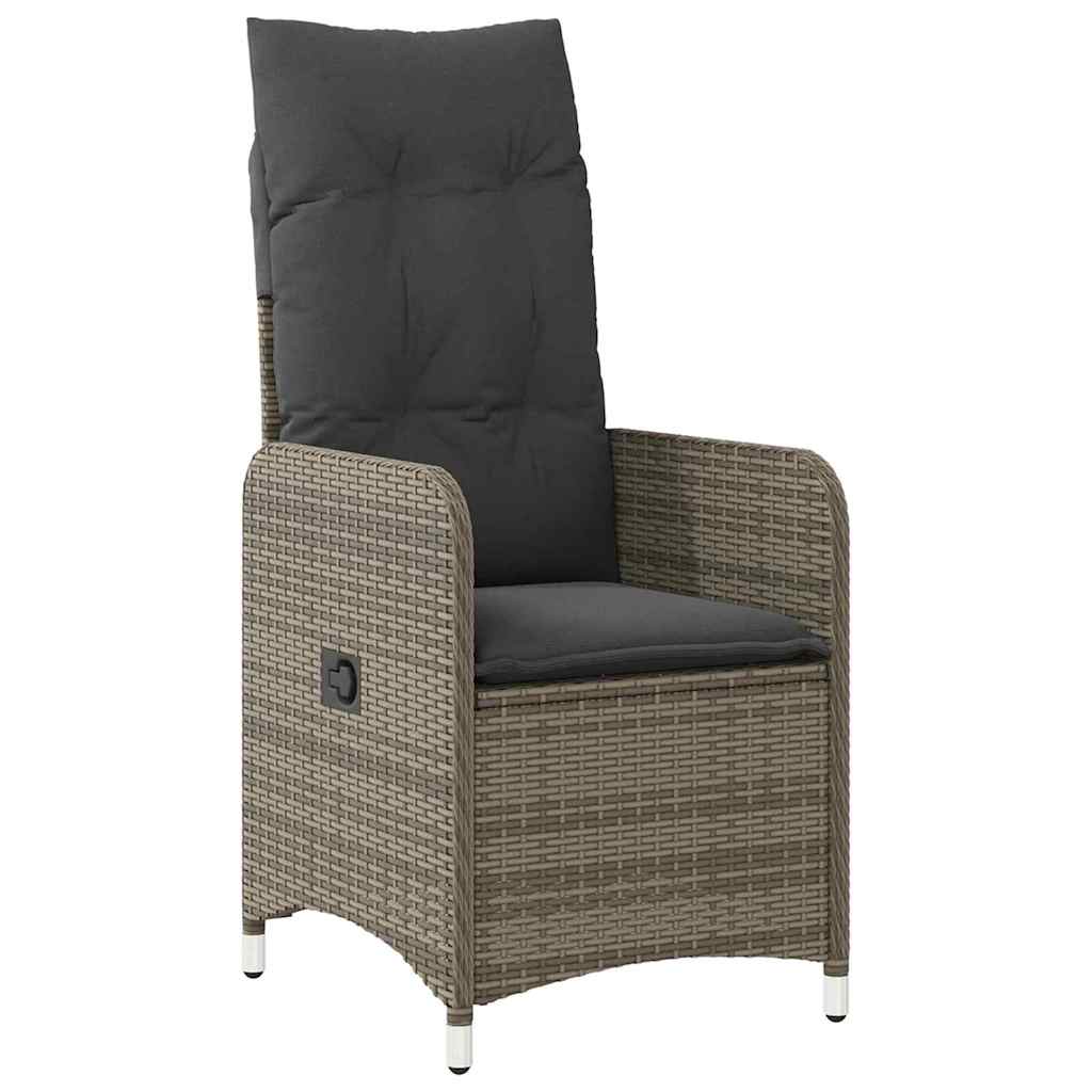 Tuin eettafelset 3 pcs Grijs poly rattan is nu te koop bij PeponiXL, paradijselijk wonen!