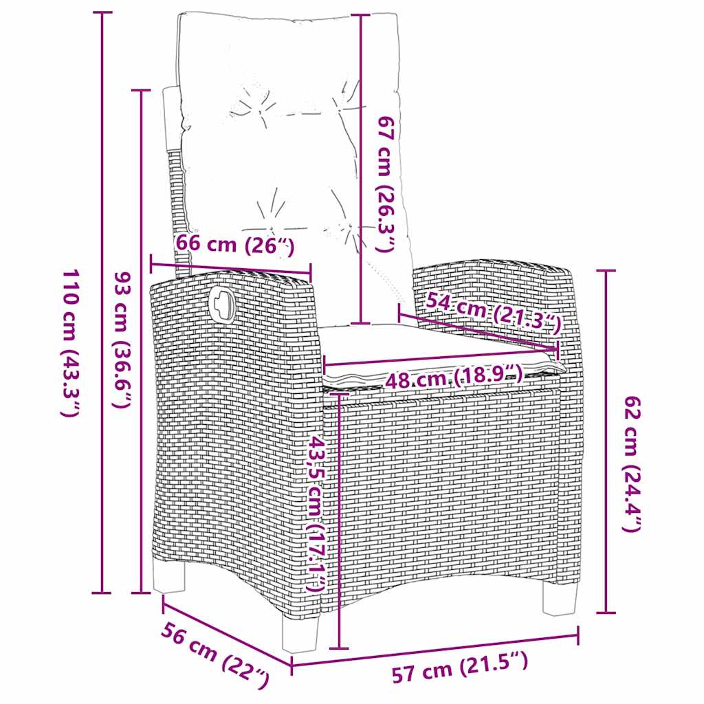 Tuin eettafelset met kussen 9 pcs Zwart poly rattan is nu te koop bij PeponiXL, paradijselijk wonen!