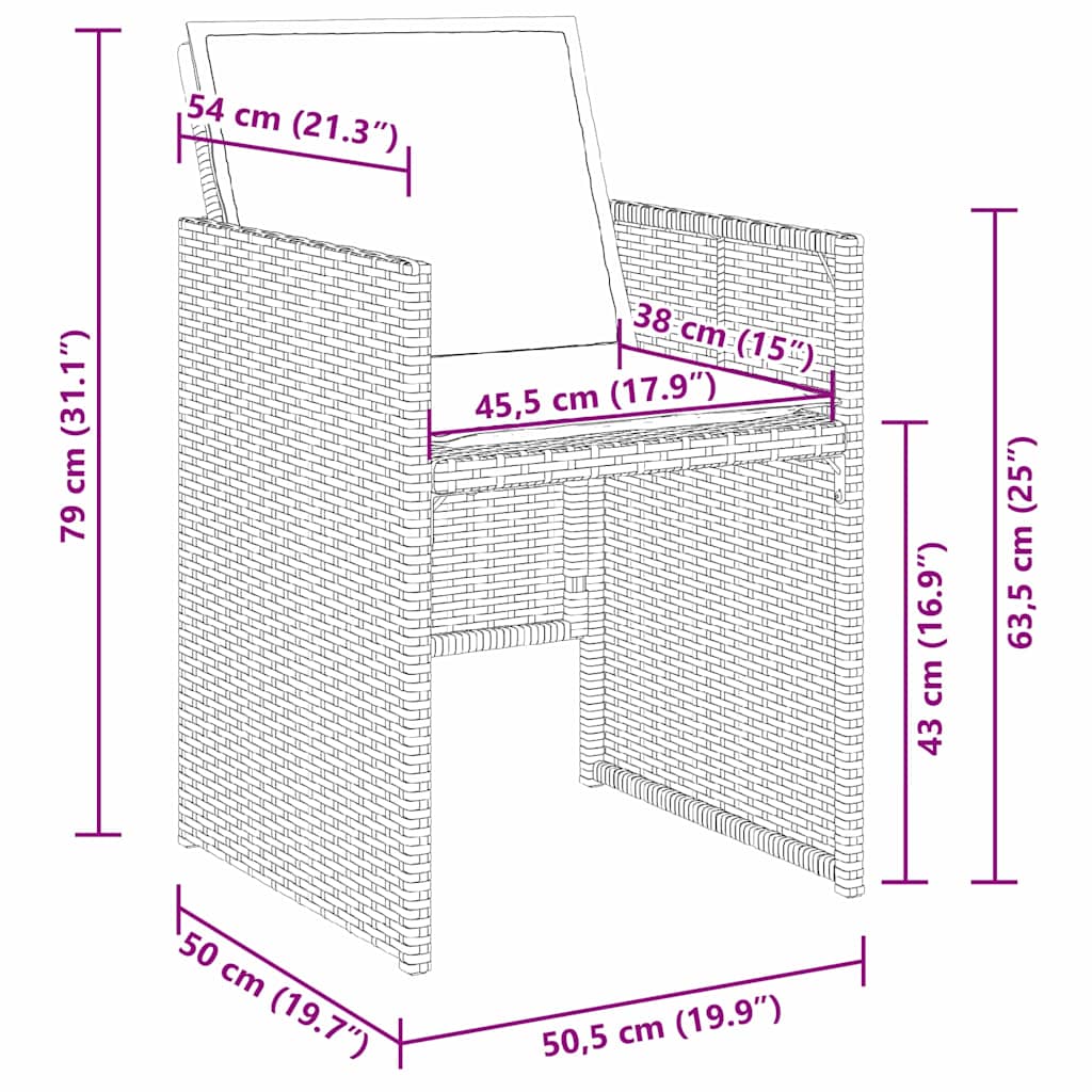 Tuin eettafelset 5 pcs Grijs poly rattan is nu te koop bij PeponiXL, paradijselijk wonen!